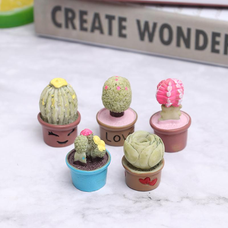 5Pcs Miniature Plant In Pot For Dollhouse Furniture Decoration Home
