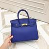 High-quality Version H Home First-layer Cowhide Lychee Pattern Platinum Bag, Portable Shoulder Crossbody Kelly Women's Bag