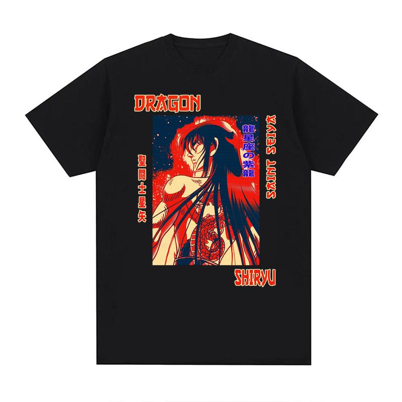 Saint Seiya Graphic Print T Shirts Men Women EU Size 100% Cotton Unisex Tops CottonStreetwear Harajuku