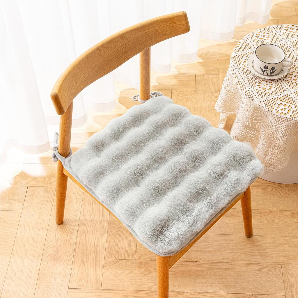 Plush Rabbit Winter Seat Cushion – Thick, Warm, and Comfortable for Long Sitting