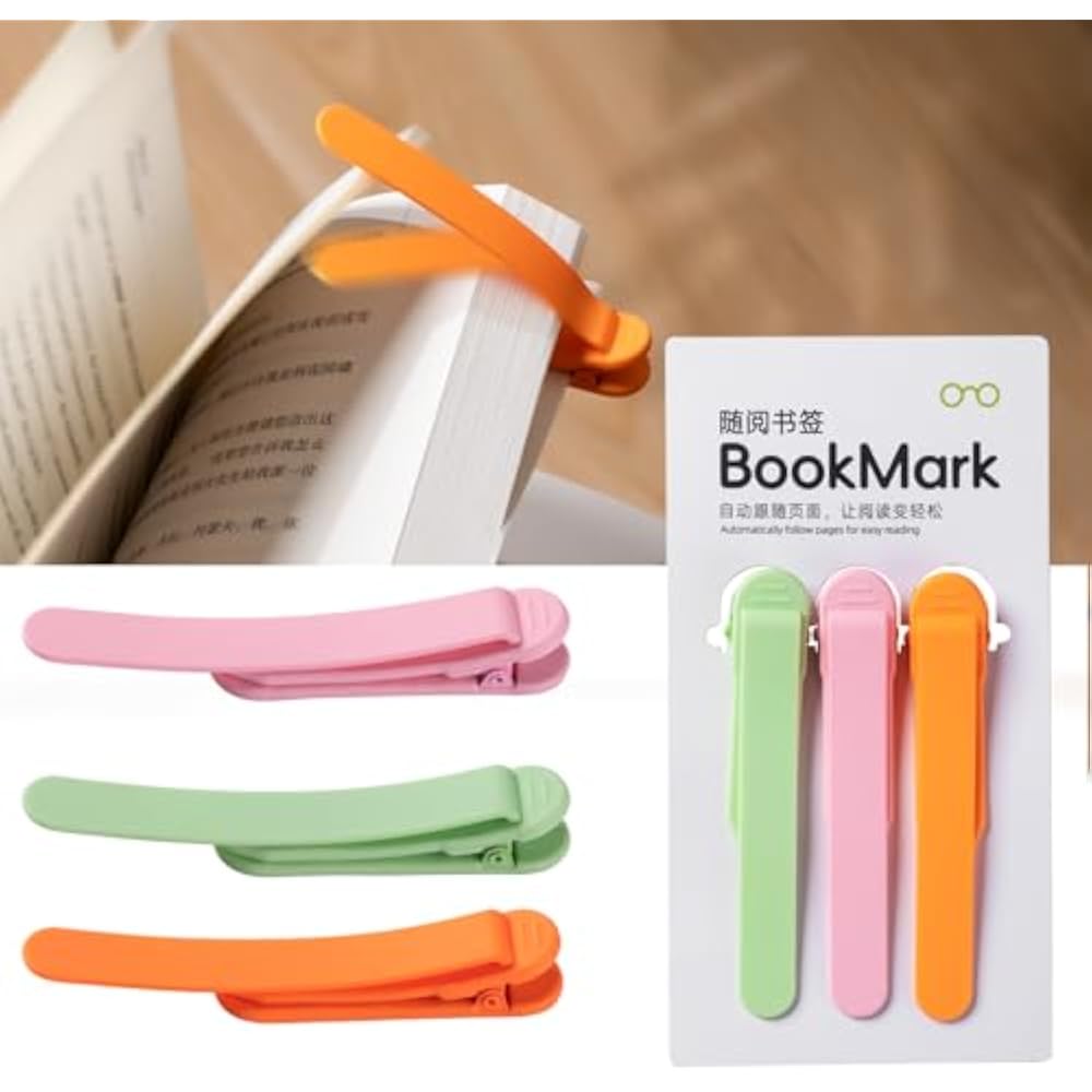 Bookmark Bookmark Clip Page Turning Auto Follow Bookmark Book Stylish Bookmark Silicone Book Mark...