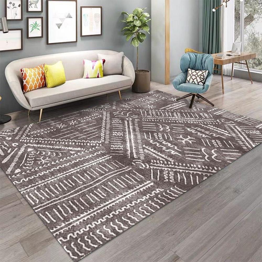 

Nordic Living Room Carpet, Modern and Minimalist Sofa Coffee Table Floor Mat, Moroccan American Ethnic Carpet for Home Bedroom 50x80cm