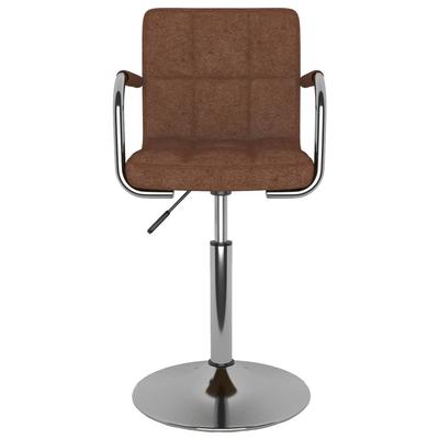 Dining Chair Brown Fabric