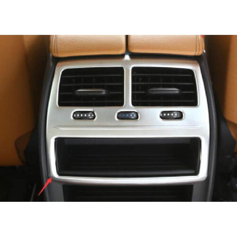 For BMW 5 Series G30 2018- ABS Silver Back Row Air Outlet Vent Cover Trim 1X