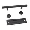 Sliding Barn Door Handle Black Carbon Steel Barn Door Handle for Cabinets Wardrobes