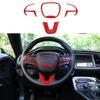 Steering Wheel Cover Trim Full Kit Frame For Dodge Challenger 2015+/Durango Red