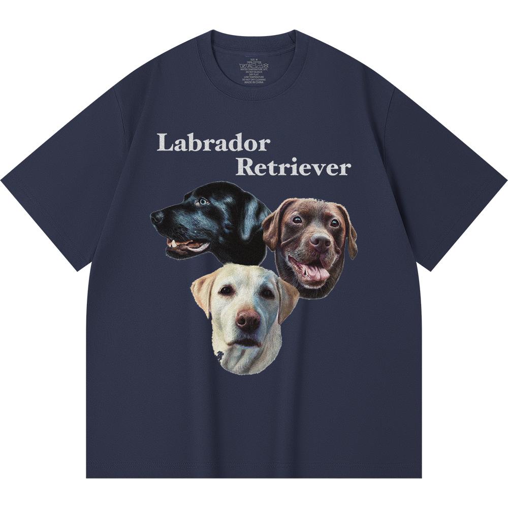 Tricou 230GSM 100% Bumbac cu Imprimeu Labrador Retriever Tricouri Amuzante Stil Harajuku Bumbac Pieptănat