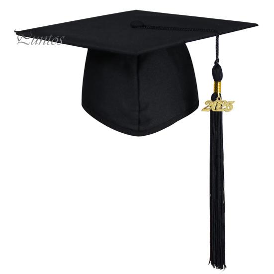 

Матовая взрослая выпускная кепка унисекс регулируемая кепка бакалавра с 2025 очаровательными длинными кисточками выпускной наряд кепка бакалавра для выпускных фотографий колледжа