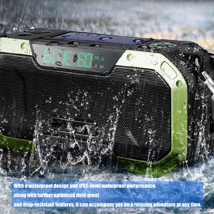 Outdoor Survival Radio with Solar Hand Cranks Power Supply LED Light Full Bands Radio SOS Function for Emergencies