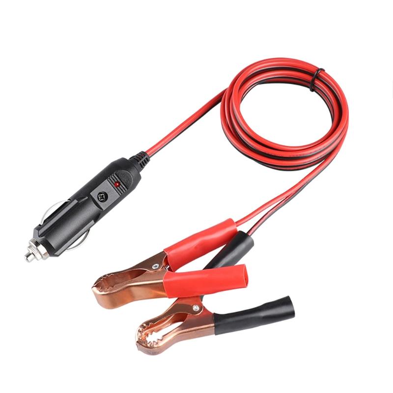 12V Automotive Electrical Clip-on Cable Car Battery to Car Power Adapter Plug Socket Cord with 15A Fuse