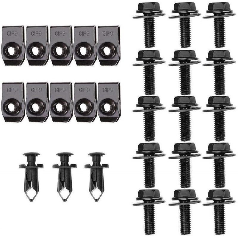 For Infiniti Nissan Engine Splash Shield Body Bolts Screws Fender Clips 28 PCS