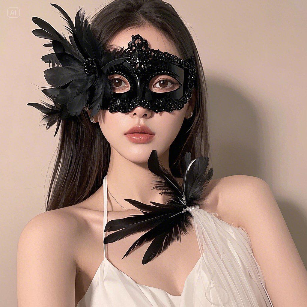 Maskerade-Halbgesichts-Augenmaske im antiken Stil - Perfekt für Make-up-Partys, Beauty-Verkleidungen und lustige Veranstaltungen