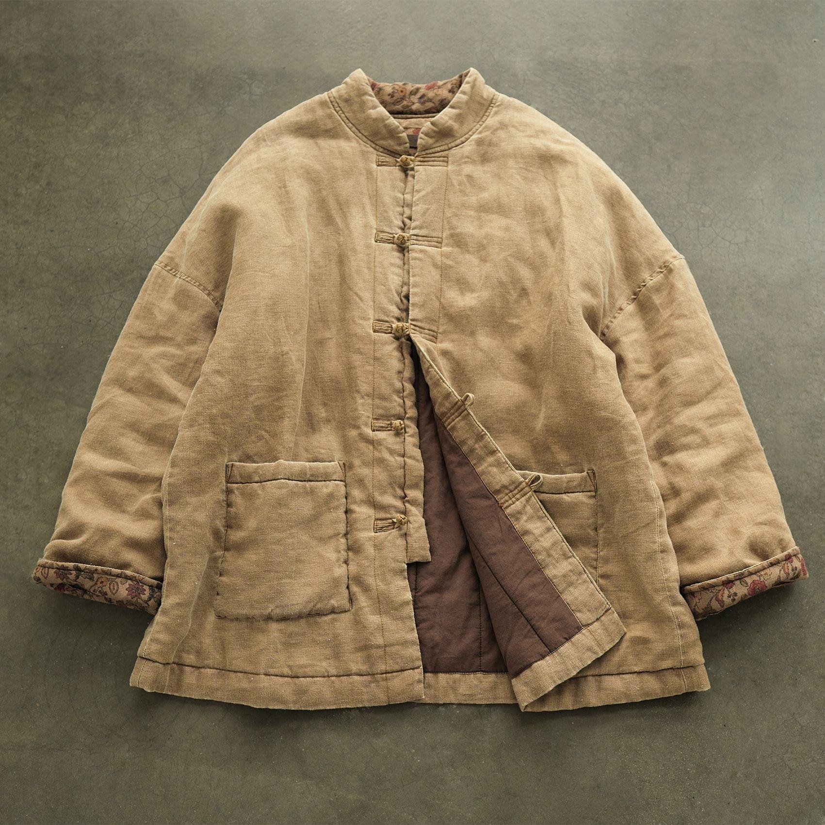 

Johnature стирка в китайском стиле льняная хлопковая одежда женская весенняя индивидуальная винтажная хлопковая одежда One Size света кофе