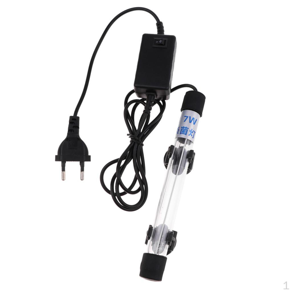 Aquarium UV Light Sterilizer Water Clarifier Clean Lamp Waterproof 7W