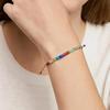 Inspirational Natural Crystal Bracelet with Colorful Beads and Elastic Woven Band Comfortable Inspirational Gift