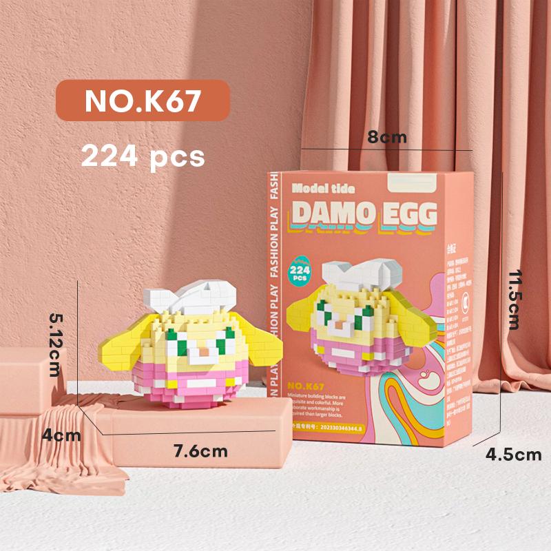 MINISO Sanrio Disney Anime Cartoon Actionfiguren Diamant Mikro Kleine Partikel Bausteine Hello Kitty Stitch Kinderspielzeug