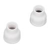 2PCS TIG Welding Cup White Color 2.4mm Filter Center Hole Ceramic TIG Cup for Argon Arc Welding Gun