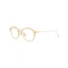 Thom Browne Round Frame Metal Optical Frames White Gold Transparent
