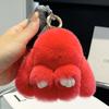 Mini Cute Real Rex Rabbit Fur Bunny Keychain Toy Doll Keyring Tote Bag Charm 10CM Fur Rabbit Keychain Car Pendant