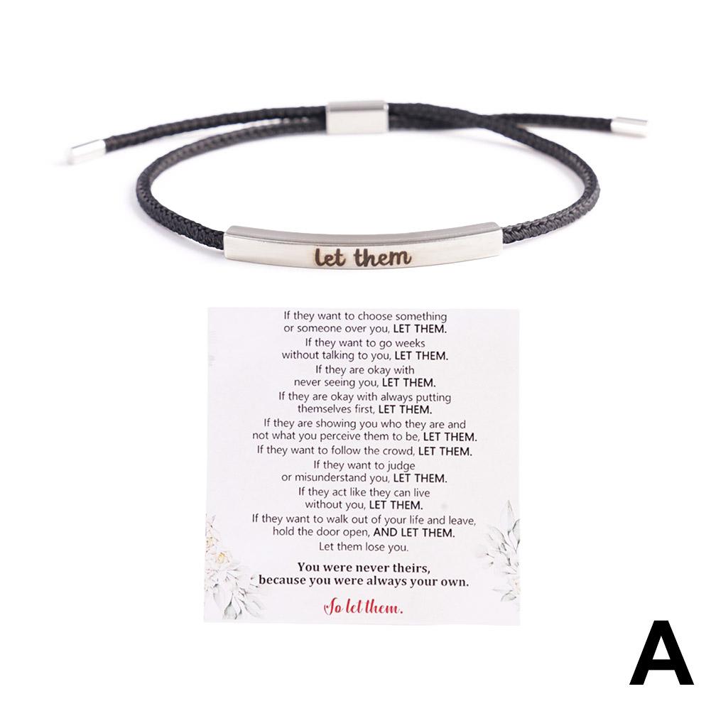 

Растягивающийся трубчатый браслет, регулируемый золотой браслет для пары, плетеный розовый браслет THEM LET, золото X7Z1 Black-Silvery