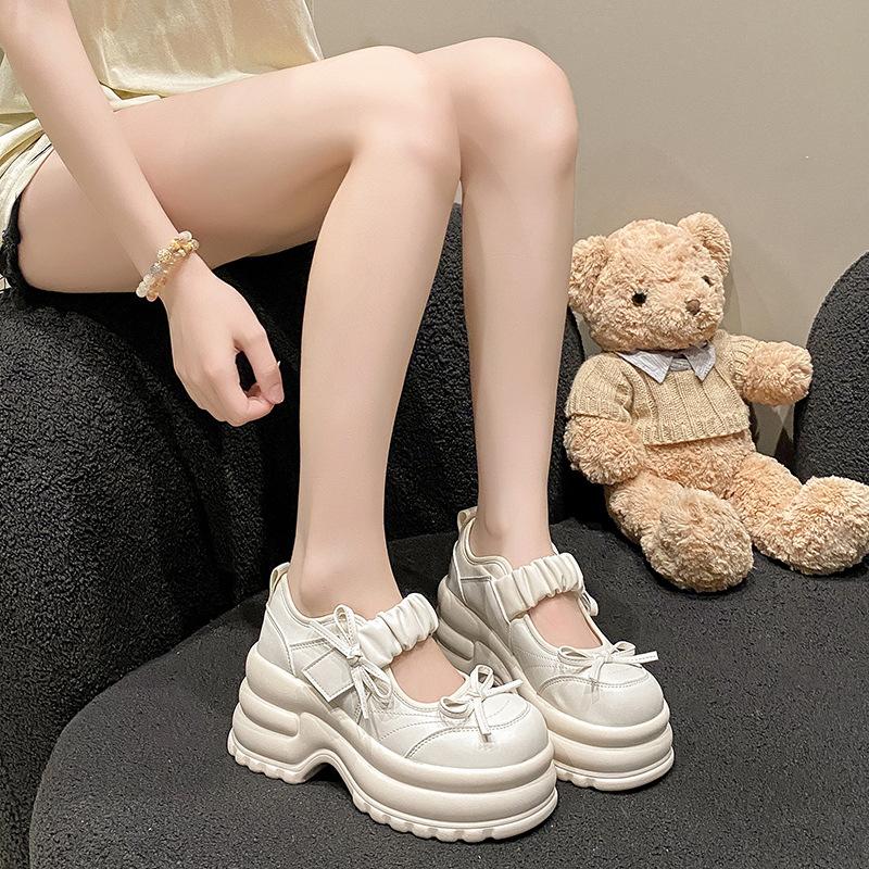 Baotou Sandals Women's Summer New Hollow Breathable Single Shoes Thick Sole Inner Height Increase Small Mary Jane Women's Shoes