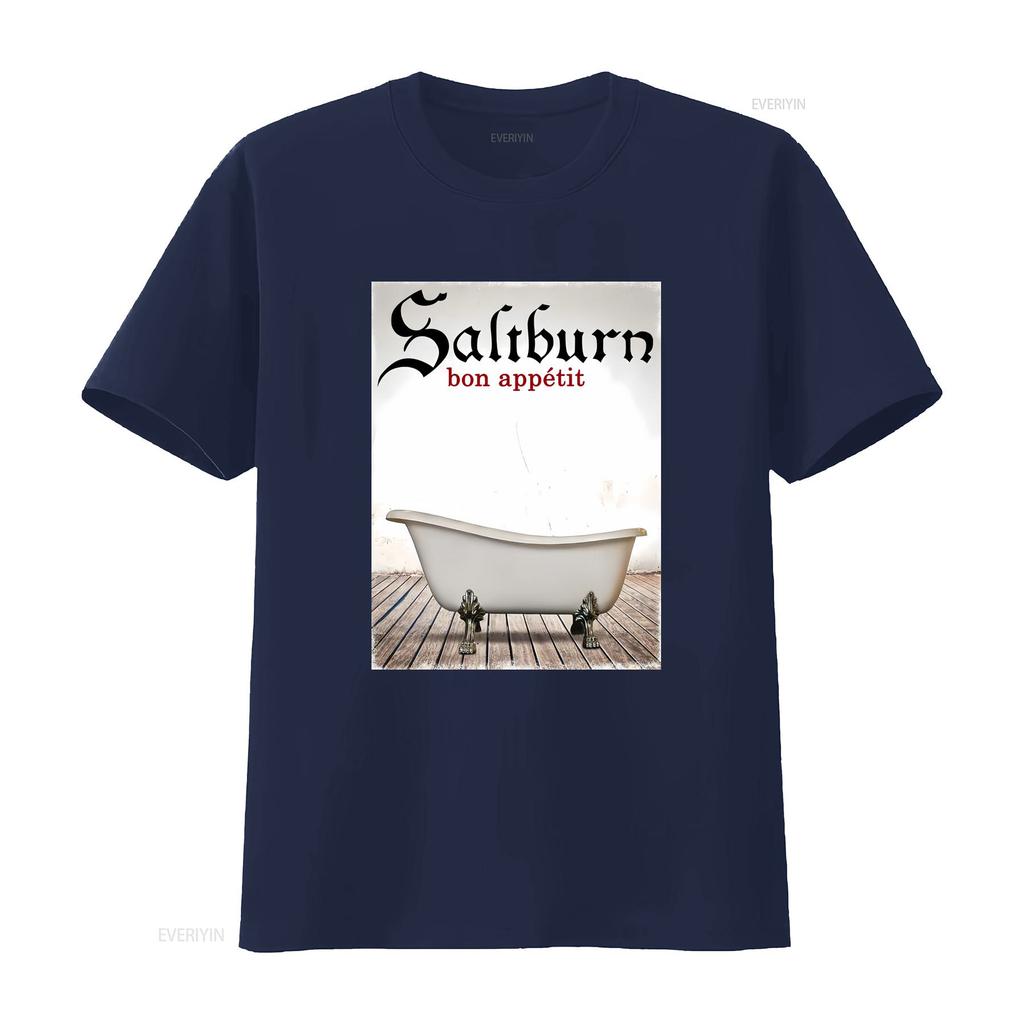 Saltburn 'Bon Appétit' T Shirt vintage Washed Slightly Casual Breathable Soft Versatile Stretched fashion graphic