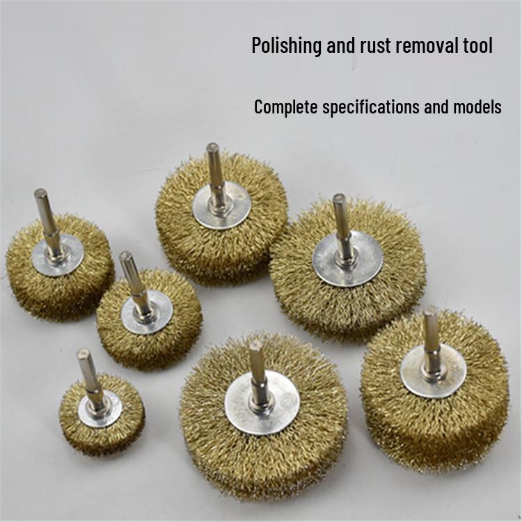 Electric Steel Wire Brush with Handle - Rust Removal, Polishing, and Cleaning.