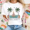 Women's Cartoon Printed Style Clothing Vacation Casual Style Short Sleeved Round Neck Simple Versatile Top Summer Beach T-Shirt