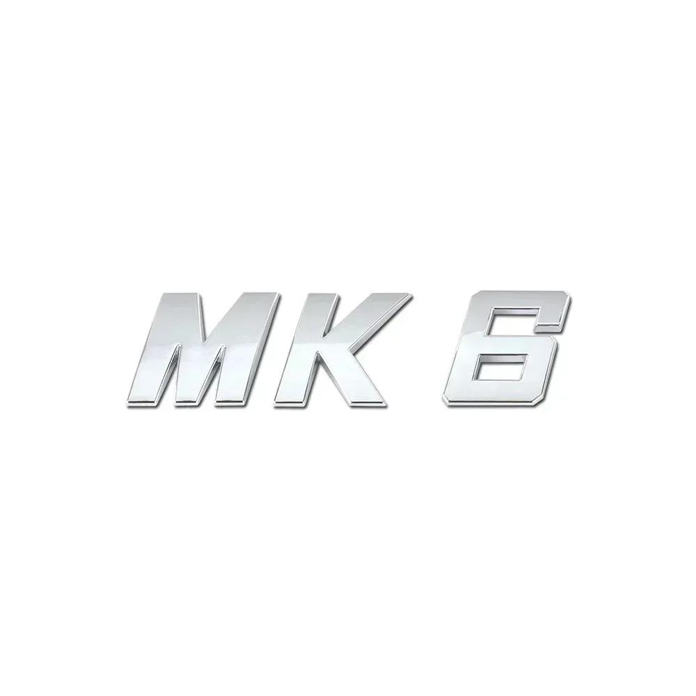 1Pc Bright Silver ABS Car Trunk Badge Sticker MK Series Letters Logo Decal For VW Golf MK5 MK6 MK7 MK7.5 GTI Passat Accessories PH5
