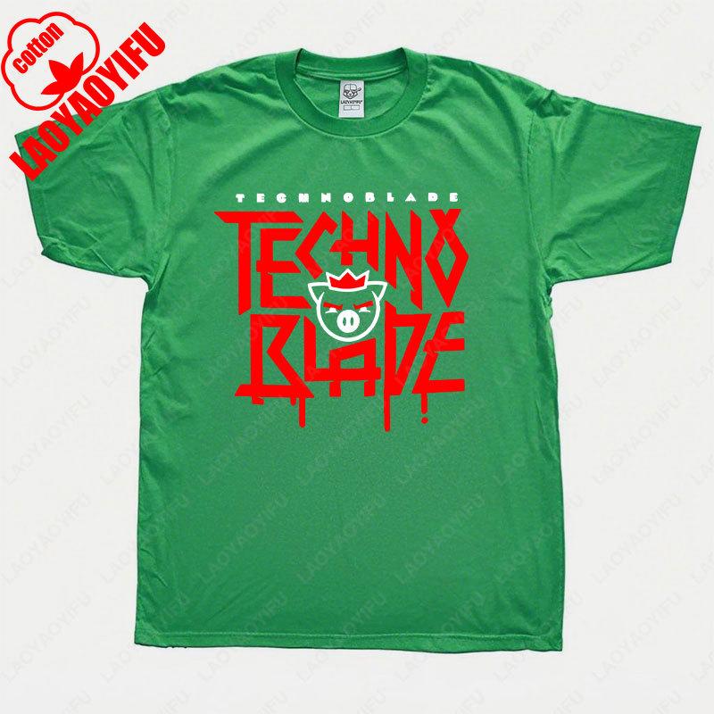 

Technoblade Techno Agro Футболка Мерч Dream Team SMP Мужская Женская Футболка Толстовка Хип-хоп Короткий рукав Хлопок Мужские Футболки 3XL