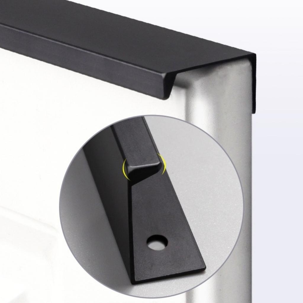 Invisible Cabinet Handles, Aluminum Edge Pulls for Sliding Wardrobe Doors, Side Mount Embedded Finger Pulls for Kitchen Cabinets