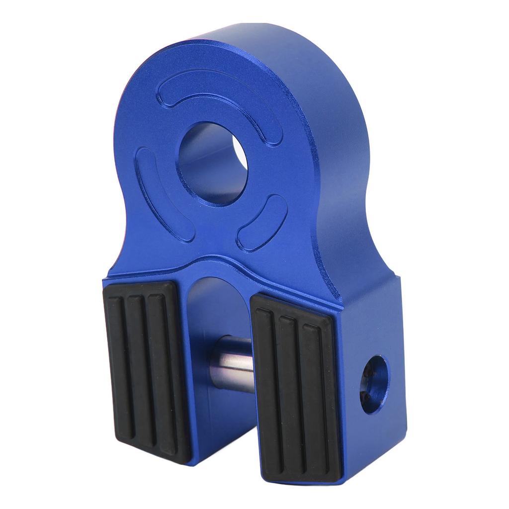 Winch Shackle Mount 30000Lbs Loading Iron Pin Rubber Guard Universal for ATV Pickup Soft Shackle D Ring Blue