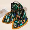 1PC Cute Kitten Pattern Square Scarf Simulated Silky Scarf Women Clothing Accessories Mother Day Gifts