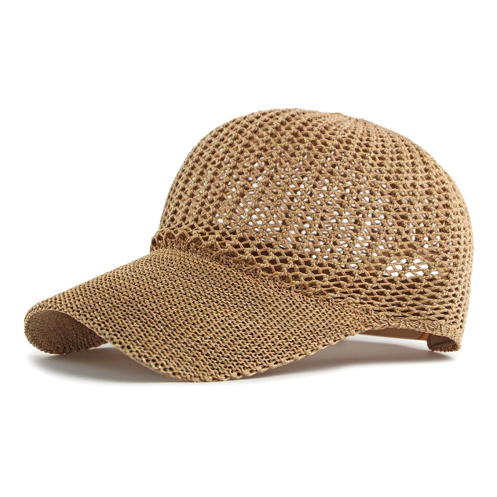 Summer Knitted Hollow Mesh Baseball Cap Women's Outdoor Sunscreen Hat Beach Cap