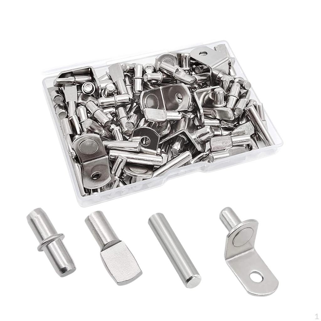 104 Pieces Shelf Pins Holders 4 Multi Functional Portable Practical Support Pegs for Wardrobe