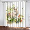Easter Bunny Eggs Styles High Shading Curtains Variou Cartoon Styles and Colors Thick Blackout Drape Living Room Bedroom Curtain