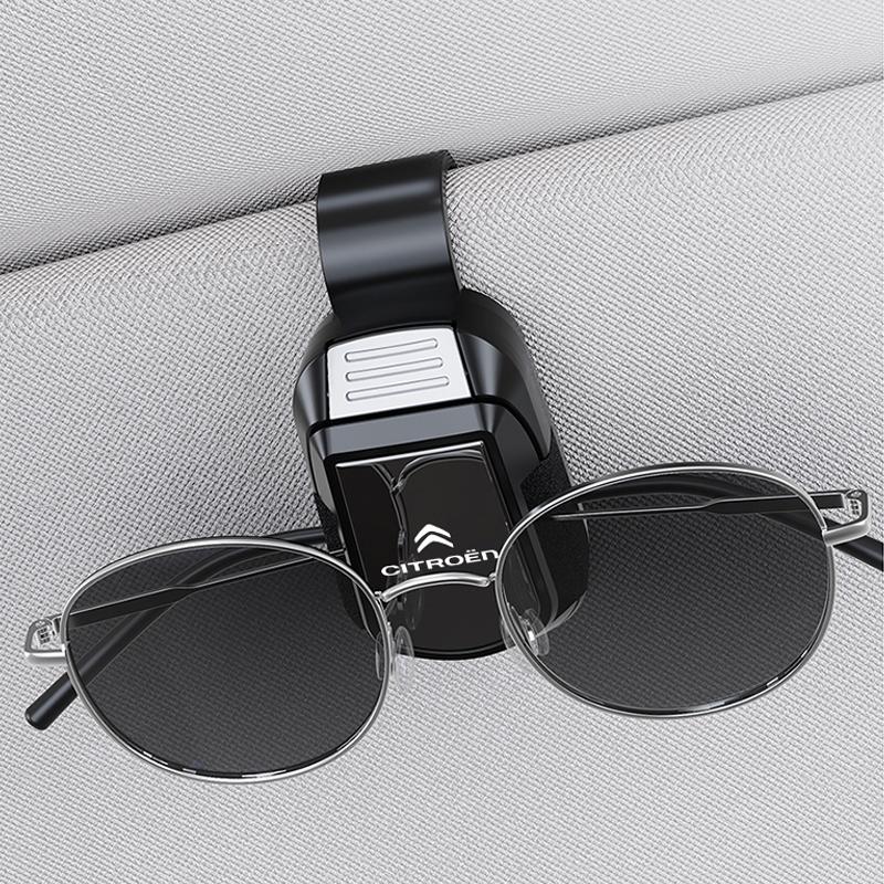 ATJ3 1Pcs Car Sun Visor Glasses Clip Sunglasses Storage Bracket For Citroen DS4 DS5 RD3 C6 2CV Cactus Saxo Jumpy Picasso Jumper Xsara
