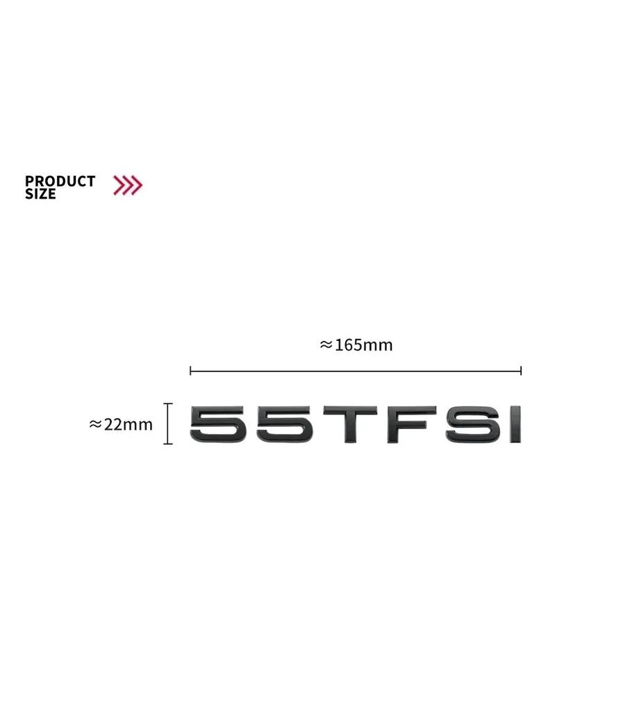 For 2s Chrome Black 3D Letters 30TFSI 35TFSI 40TFSI 45TFSI 50TFSI 55TFSI Rear Trunk Emblem Badge Sticker Car AcessoriesA1