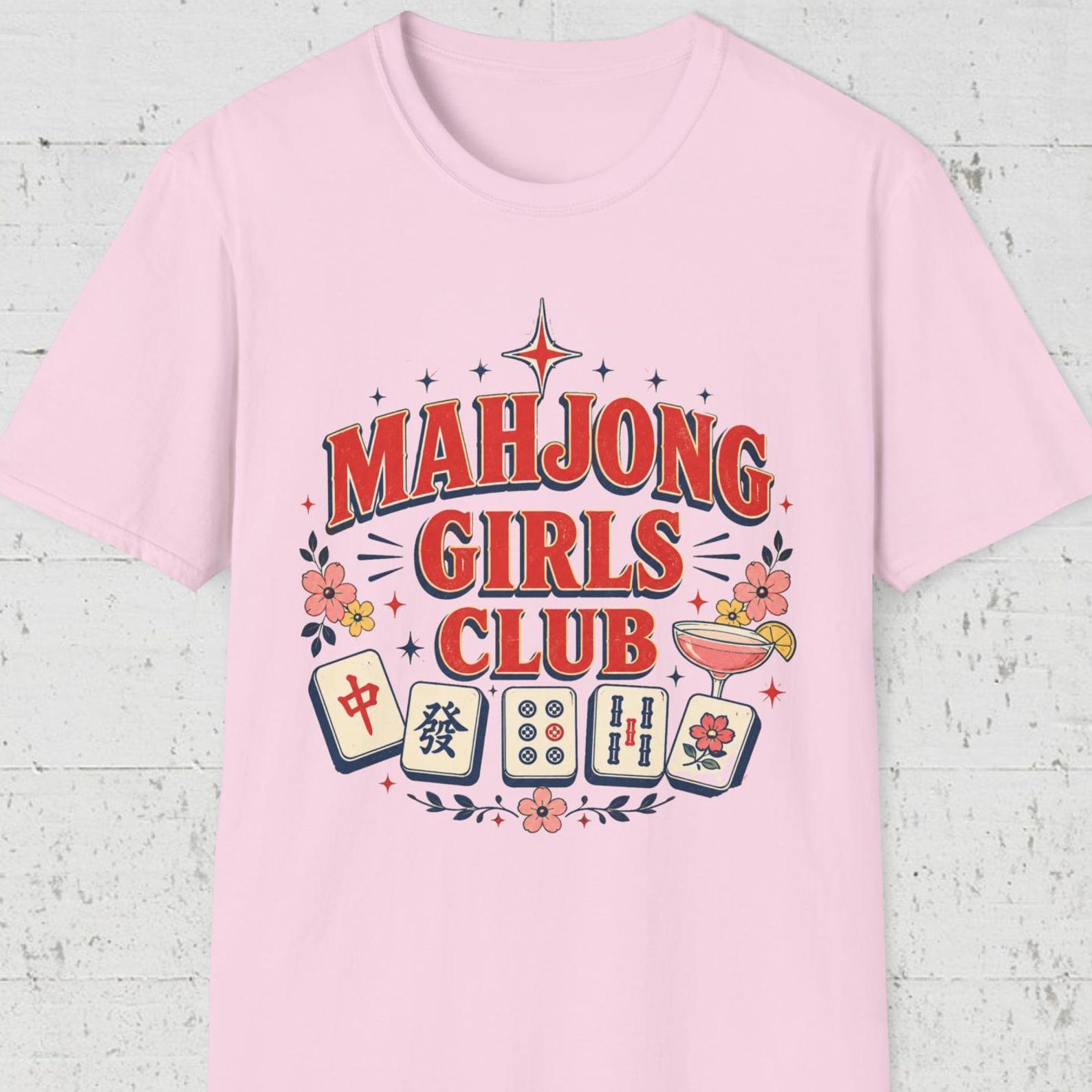 Mahjong Girls Club Shirt, Mahjong Tile Tee, Game Night T shirt, Mahjong Player Shirt, Mahjong Lover Tee S
