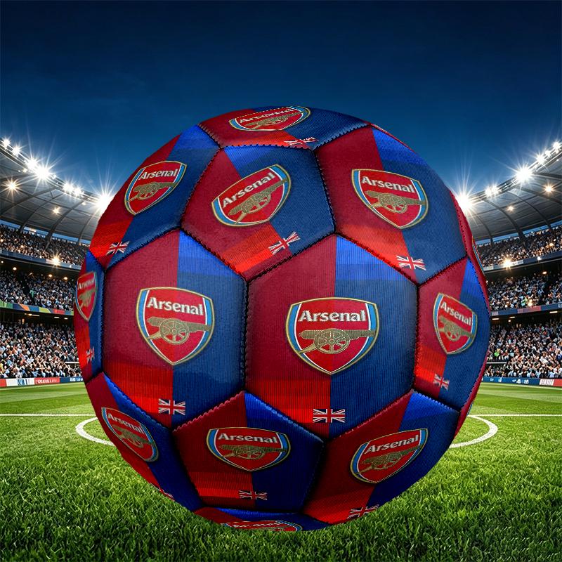 football team F.C Print Size 5 Soccer Ball, PU Wear Resistant Football for Match Training and Daily Practice, Birthday Gift for Soccer Fans