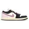 Jordan Air Jordan 1 DEER Love Journal Abrasion Resistant Low top Vintage Basketball Shoes Women's Black Pink DC0774-200(Team84-S-BOX)