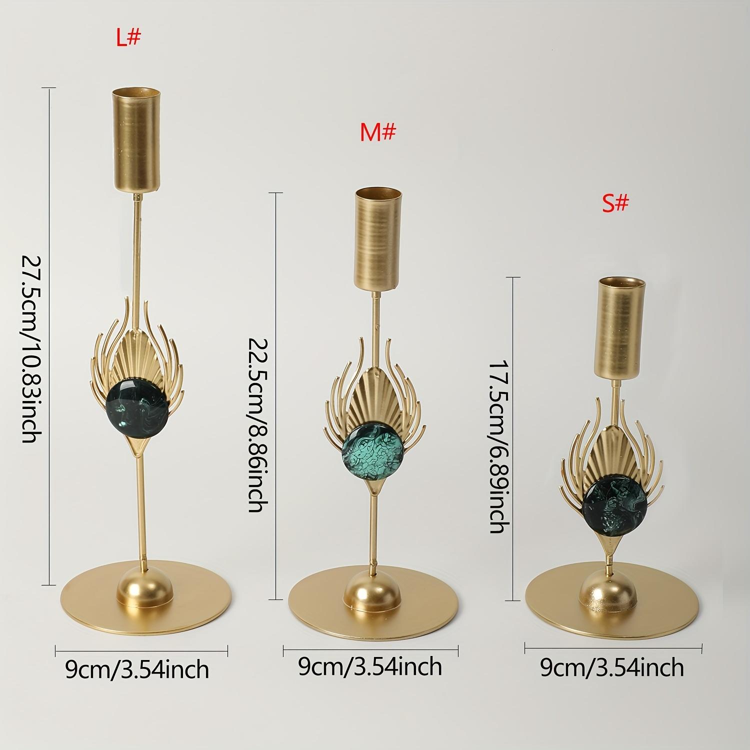 

3 шт. - Набор высоких подсвечников - Элегантный металлический настольный подсвечник, Романтичный, Идеально подходит для домашнего декора (Свечи не включены) 3pcs