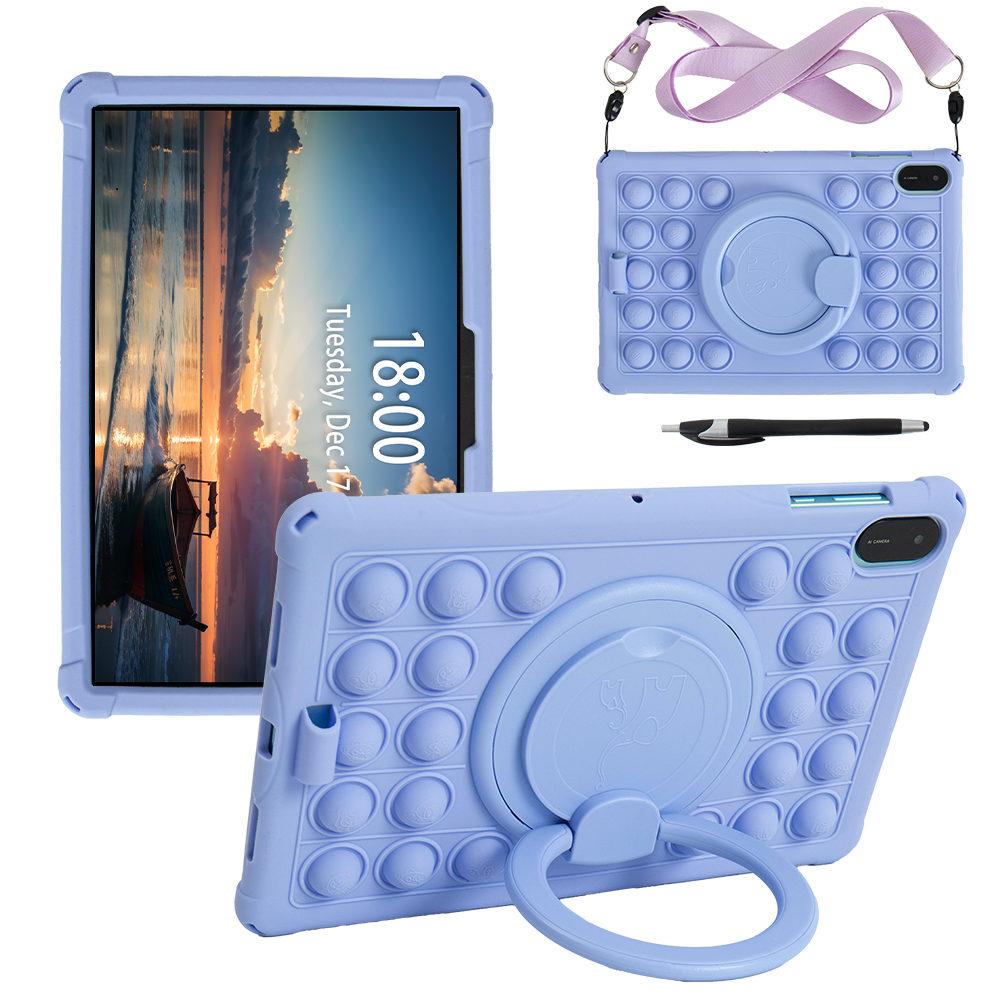 For Honor Pad X8A Case, Bubble Pop Rotating Soft Silicone Case For Honor Pad X9 X8A 11 inch Kids Safe Tablet Stand Cover