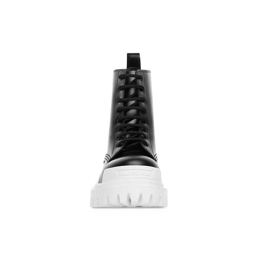 Balenciaga Strike Lace Up Boot Black White 589338WA9671090