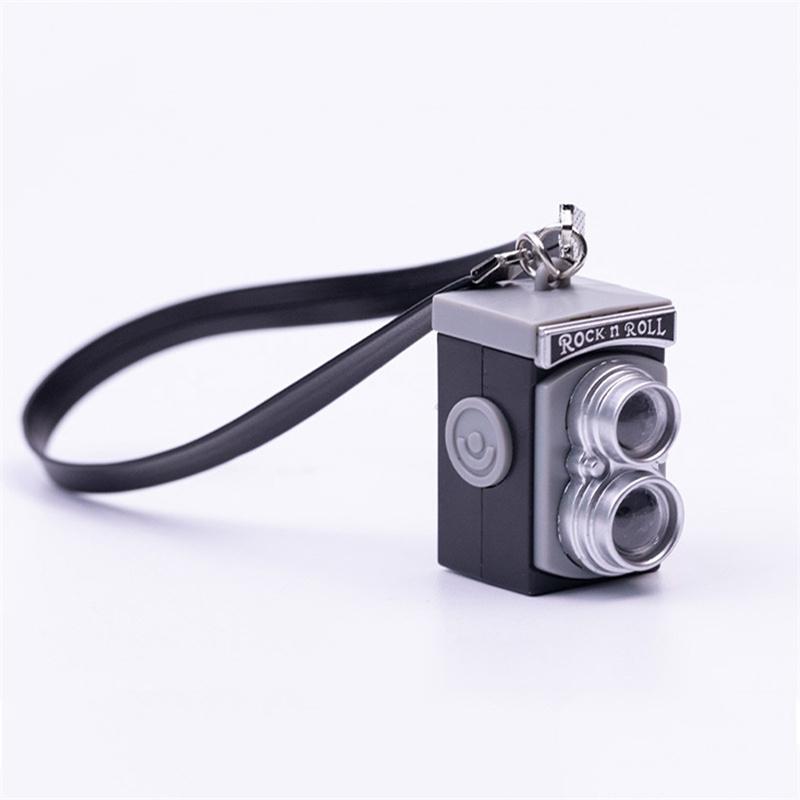 Mini Camera Keychain Car Key Chain Key Ring Led Flashlight Colorful Kaca Key