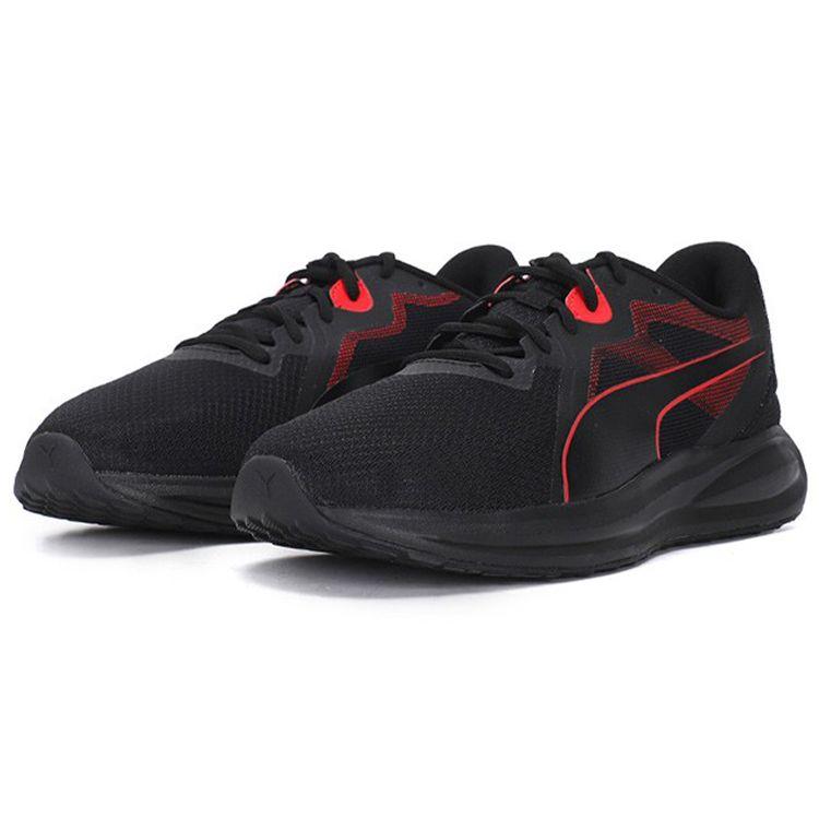 Puma Twitch Runner Black High Risk Red Unisex Sneakers 376289-02