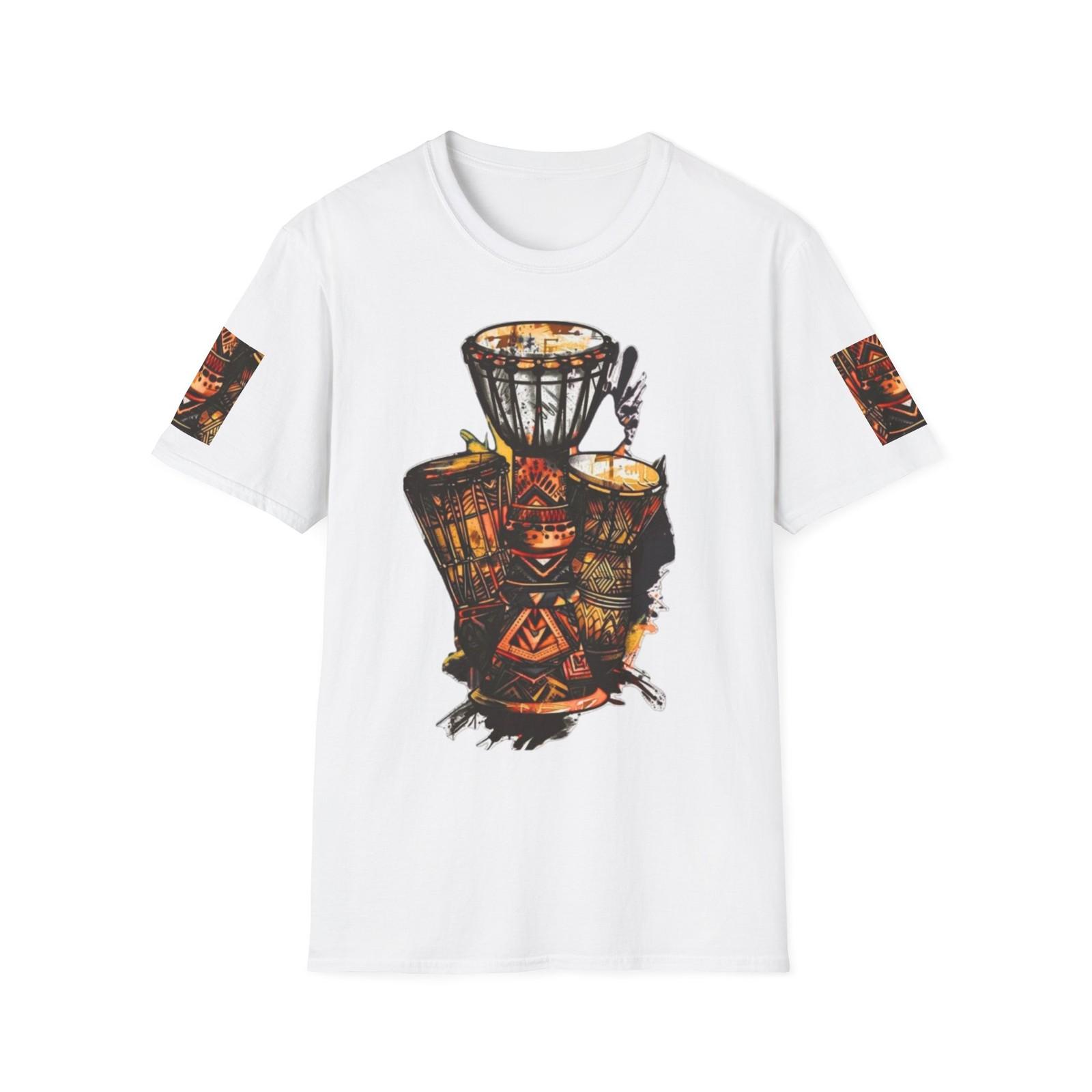 African Djembe Drum Tribal Percussion T-Shirt | Drum Graphic S разноцветный