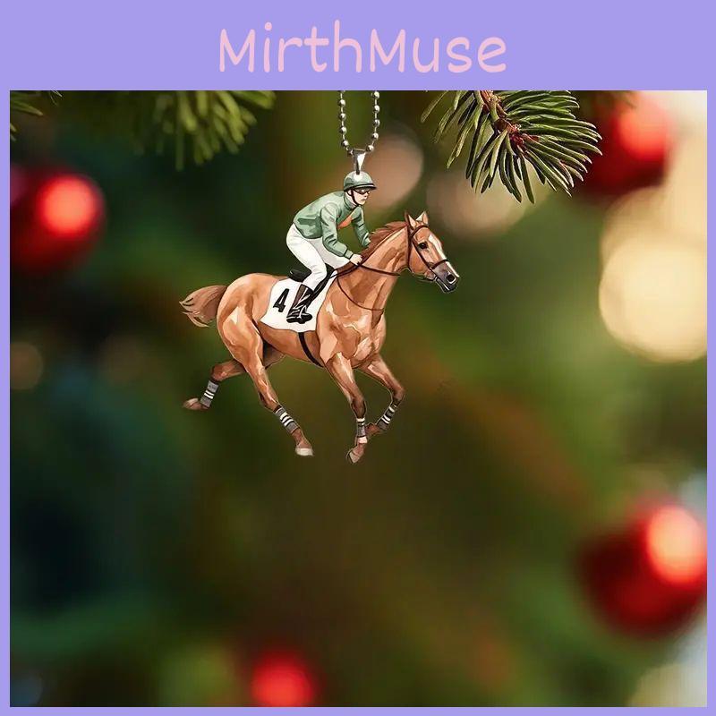 Charming Acrylic Horse Enthusiast Car Hanging Ornament For Home And Christmas Decoration