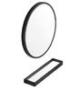 Mirror With Shelf 70Cm Black