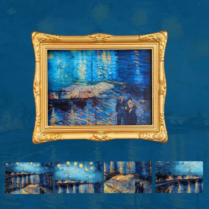 Vincent Van Gogh Paintings Fridge Magnets Sunflowers Impression Sunrise Starry Night Fridge Stickers Home Decor Wedding Gifts